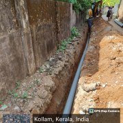 Pallimukku petrol pump branch main road 160 mm pvc, 6 kg pipe laying