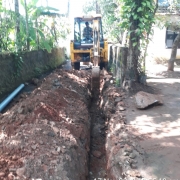 Pipe  laying work