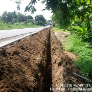90mm PVC pipe laying