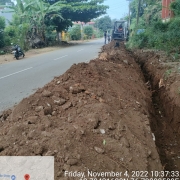 Laying of 160 mm pvc