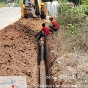 200 mm DI k9 pipe laying