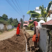 140mm pvc pipe laying