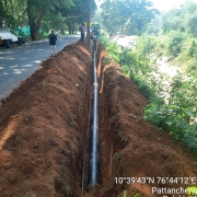 Laying of 200mm DI pipe