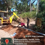 Pipe laying work in progress