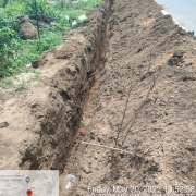 Laying of 160 mm pvc 