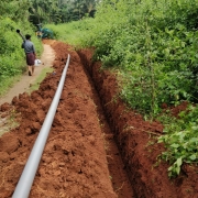 90mm pvc pipe laying 