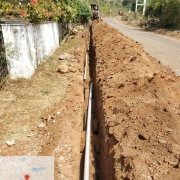 250 mm DI pipe laying 