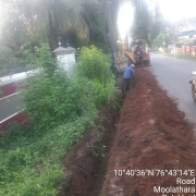 Laying of 90 mm pvc