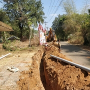 140 mm pvc pipe laying