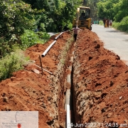  laying of 200mm DI k9 pipe