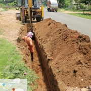 300mm DI k9 pipe laying work
