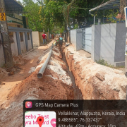 Alappuzha Municipality Stadium ward 33 110mm PVC pipe laying work