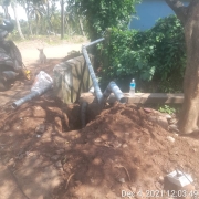 Gap filling work (80mm GI pipe for culvert) 