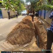 90 MM* HDPE PIPE 𝙻𝚊𝚢𝚒𝚗𝚐  @ vayaloor temple Rd