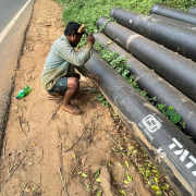 Vythiri-Pipe laying on progress