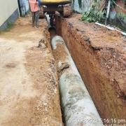 914mm MS pipe laying at Nalanchira Kusavarkal road