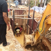 1118mm MS pipe laying at Krishna Nagar road