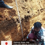 KARYARA TRIAL PIT 1(160mm,10kg pvc) cable found at 1m depth