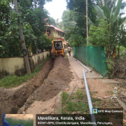 Chettikkullangara ward 7 Kallelil junction to kankkali junction Main Pipe laying 90mm PVC