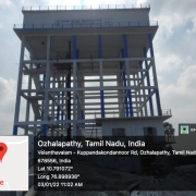 Front view of the OSHR under construction at Ozhalapathy 