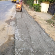 road concrete work progressing