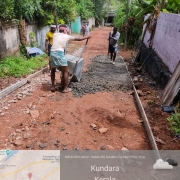 Road concrete  work progress at nanthirikal