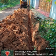 Pipe laying work at Mannamkuzhi