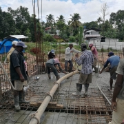 Concreting for +3.5m lvl slab in pump house.