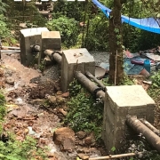 Pumping main and anchor block work on side of thodu near WTP, from WTP  to Mumdanmala LL and Pancharamukku.