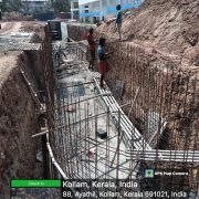 Rebar work for storm water drain near aerator (from ch:365.515m)