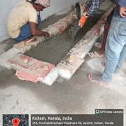 Admin building panel base concreting