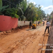 Compacting and levelling of site at Peroorkada