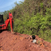 Pipe laying on progress