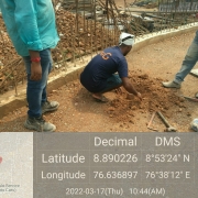 CFL 02- Field density by core cutter before PCC at Clarifier area