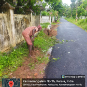 Main pipe 90 mm PVC laying @ chettikulangara ward 2 kadavoor Mahadev Temple road