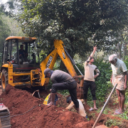 Vythiri-Pipe laying on progress