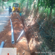  SN thara road 90 mm 8 kg pvc laying work in progress