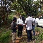 Joint inspection with irrigation  AEE , Alathur for pumping main 350mm DI mangalam dam to karimkunnam OHSR
