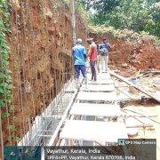 concreting of retaining wall upto height 3 m (1.50-3.00)