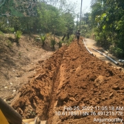  laying of 90mm 6kg pipe