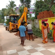 excavation for pipe laying