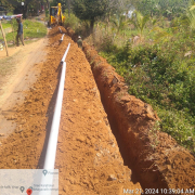 Road 90mm 8 kg pvc pipe laying