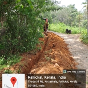 Ward no :12, Pallickal near sathigiri asramam - laying work in progress