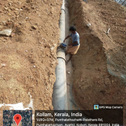 pipe laying for sludge pump