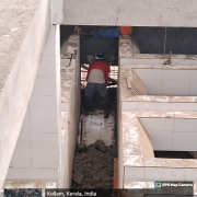 Temporary block work breaking for sluice gate  fixing in filter bed no:2