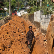 Vythiri-Pipe laying on progress