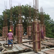 Shuttering and steel reinforcement works