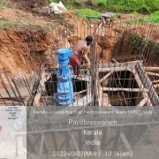Scour valve chamber 1 Lift concrete work in progress at ayirikuzhi. 