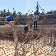 Reinforcement work for raft at filter house