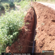 Distribution pipe laying